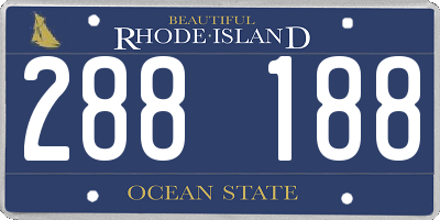 RI license plate 288188