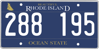 RI license plate 288195