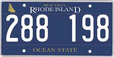 RI license plate 288198