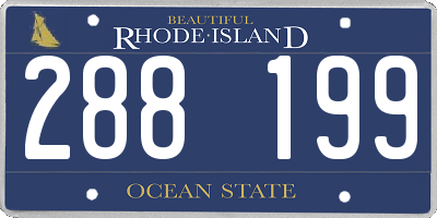 RI license plate 288199