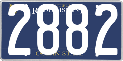RI license plate 2882