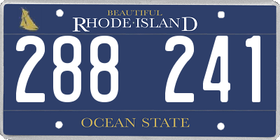 RI license plate 288241