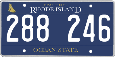 RI license plate 288246