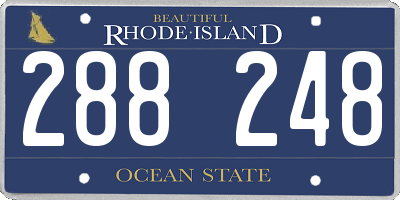 RI license plate 288248