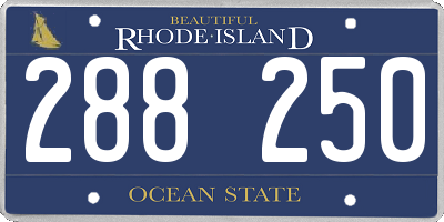 RI license plate 288250