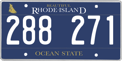 RI license plate 288271