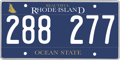 RI license plate 288277