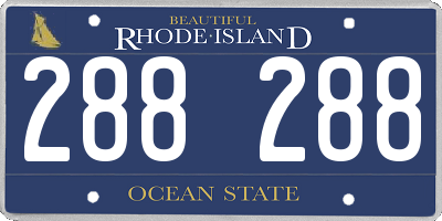 RI license plate 288288