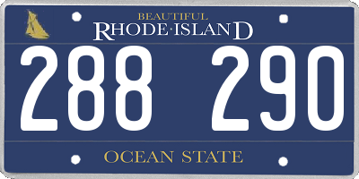 RI license plate 288290