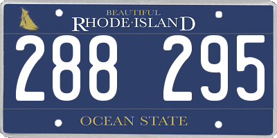 RI license plate 288295