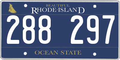 RI license plate 288297