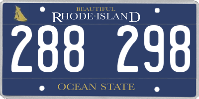 RI license plate 288298