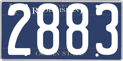 RI license plate 2883