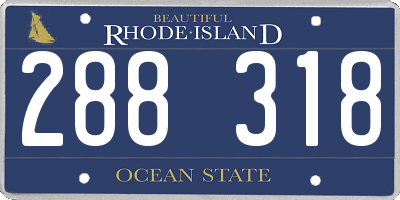 RI license plate 288318