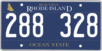 RI license plate 288328