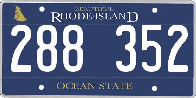 RI license plate 288352