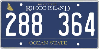RI license plate 288364