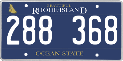 RI license plate 288368