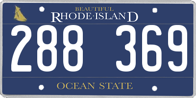 RI license plate 288369