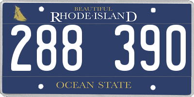 RI license plate 288390