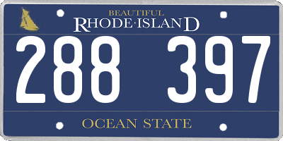 RI license plate 288397