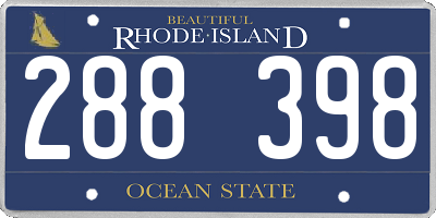 RI license plate 288398