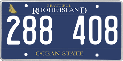 RI license plate 288408