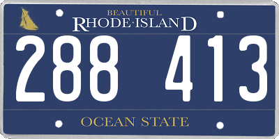 RI license plate 288413