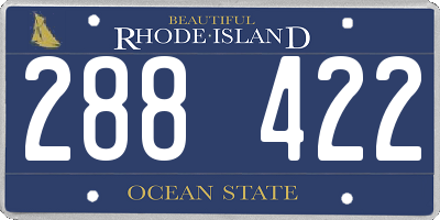 RI license plate 288422
