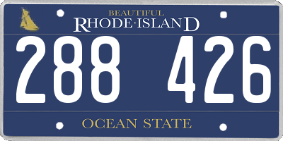 RI license plate 288426