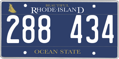 RI license plate 288434