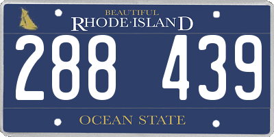 RI license plate 288439