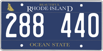 RI license plate 288440