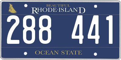 RI license plate 288441