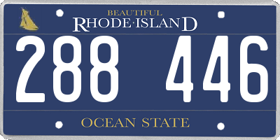 RI license plate 288446