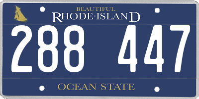 RI license plate 288447