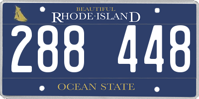 RI license plate 288448