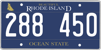 RI license plate 288450