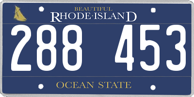 RI license plate 288453
