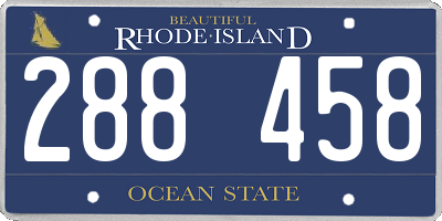 RI license plate 288458