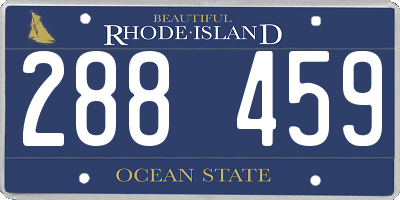 RI license plate 288459