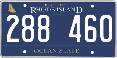 RI license plate 288460