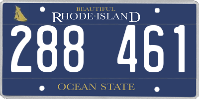 RI license plate 288461