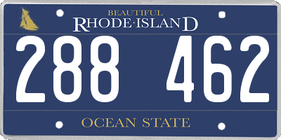 RI license plate 288462