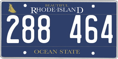 RI license plate 288464
