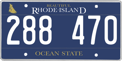 RI license plate 288470