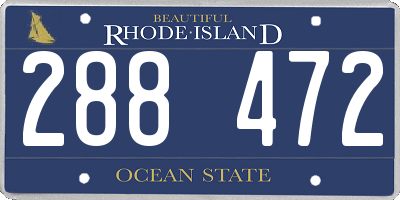 RI license plate 288472