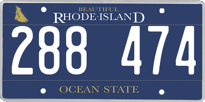 RI license plate 288474