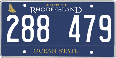 RI license plate 288479