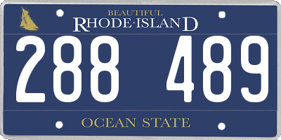 RI license plate 288489